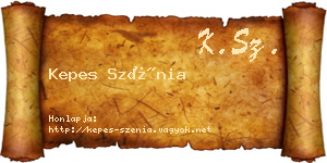 Kepes Szénia névjegykártya